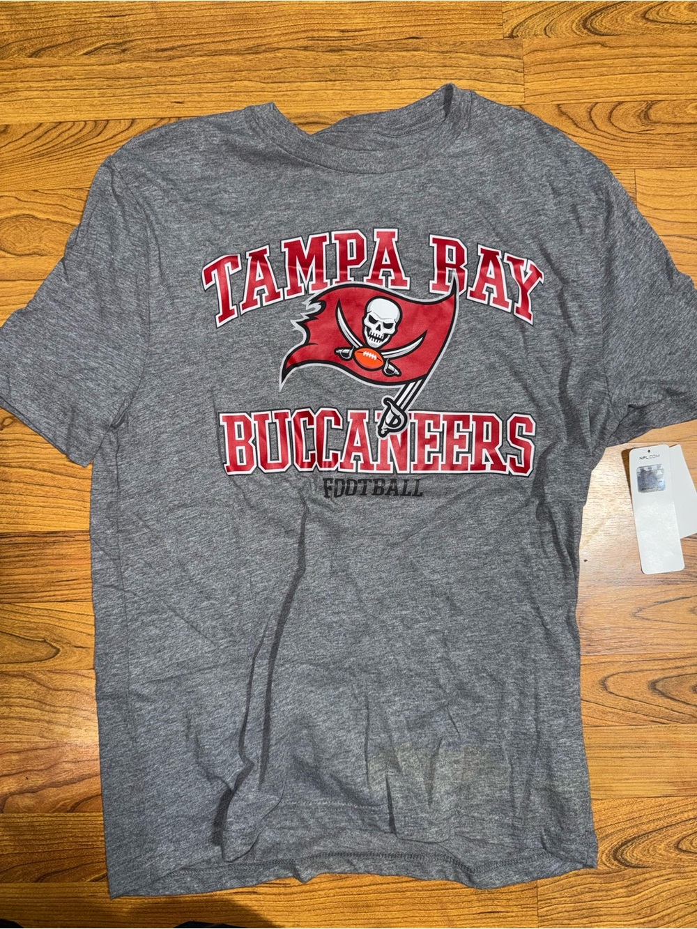 Tampa Bay Buccaneers Gray Crew Neck T-Shirt